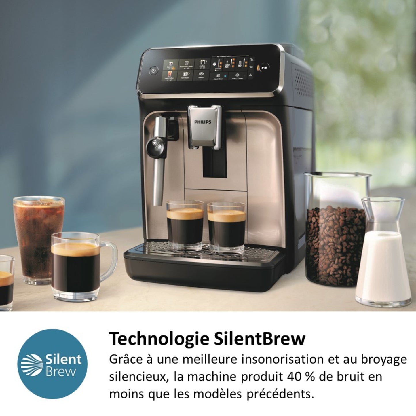 Machine à expresso automatique EP 3329 - Broyage silencieux