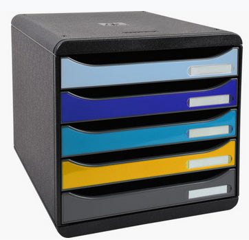 Module de classement bigbox bee blue 5 tiroirs