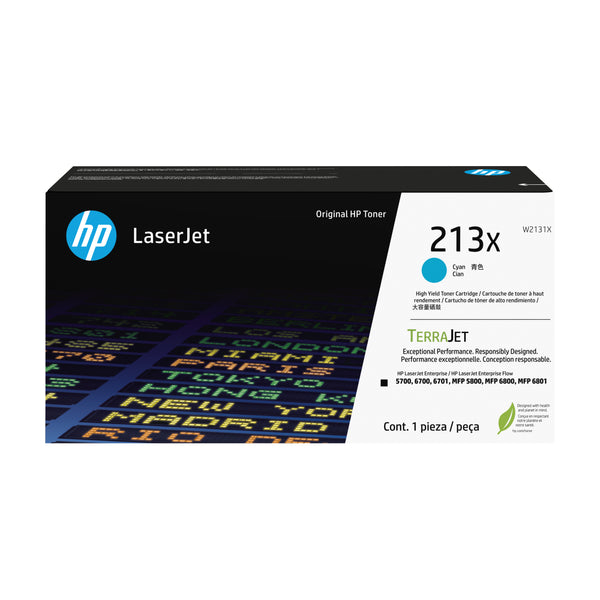 Cartouche toner HP cyan 213x - rendement élevé 6000 pages