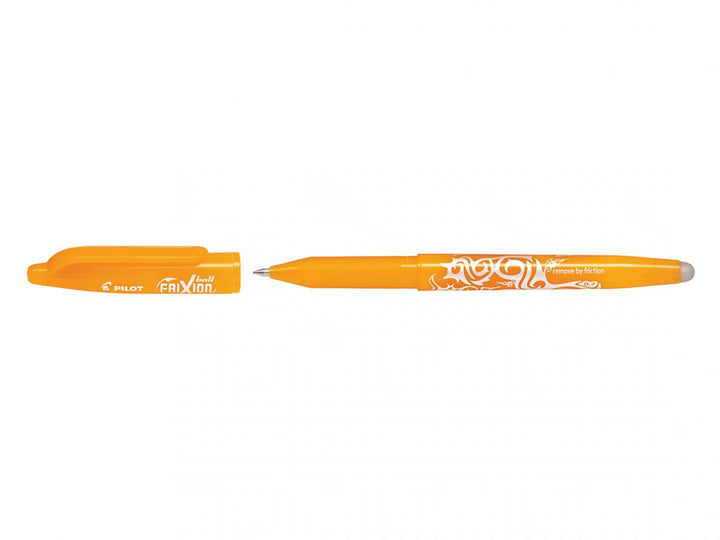 stylo  roller frixion effaçable orange abricot - écriture précise