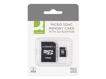 Carte Micro SD 8GB avec Adaptateur Q-CONNECT
