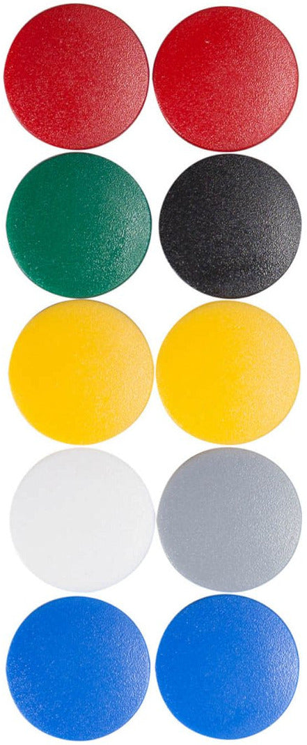 Aimant rond diamètre 20mm p/10 assorti