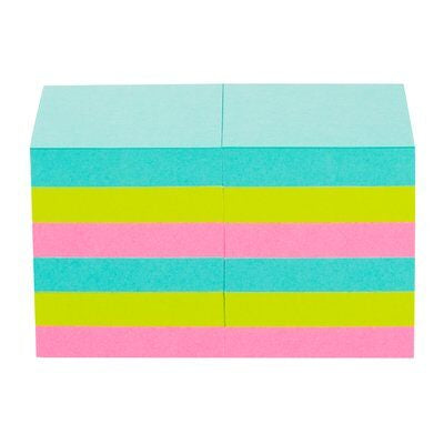 Bloc notes adhésifs carrés  Post-it® 47x47 mm - couleurs vives