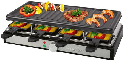 Raclette grill 8 personnes - polyvalence 3 en 1