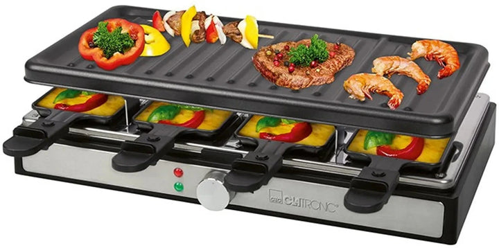 Raclette grill 8 personnes - polyvalence 3 en 1
