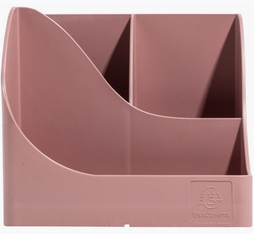 Pot crayons 5 compartiments skandi-vieux rose