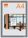 Porte-affiche magnétique A4 adhésif-argent-lot de 2