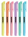 Étui de 6 surligneurs pastel - pointe biseautée
