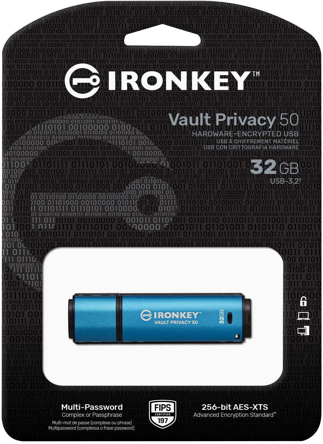 Clé usb sécurisée 32 go - chiffrement aes 256 bits