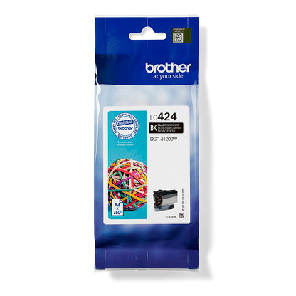 Cartouche d'encre Brother LC424bk - 750 pages