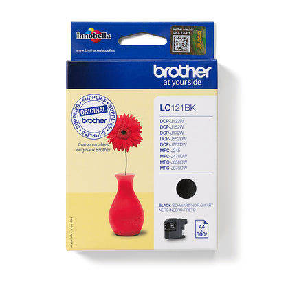 Cartouche d'encre Brother noire LC121bk - 300 pages