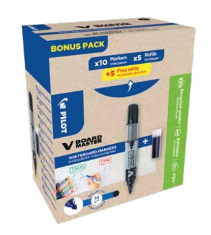 Marqueur vboard m bleu - pointe ronde rechargeable