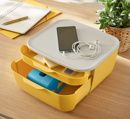 Module classement  2 tiroirs leitz cosy -jaune