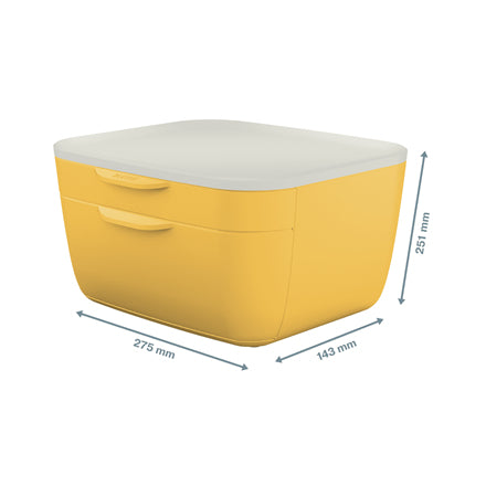 Module classement  2 tiroirs leitz cosy -jaune