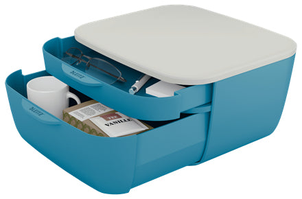 Module classement 2 tiroirs leitz cosy -bleu