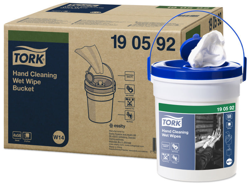 Seau de 58 lingettes pour main - Tork
