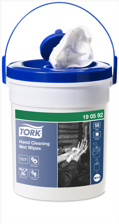 Seau de 58 lingettes pour main - Tork