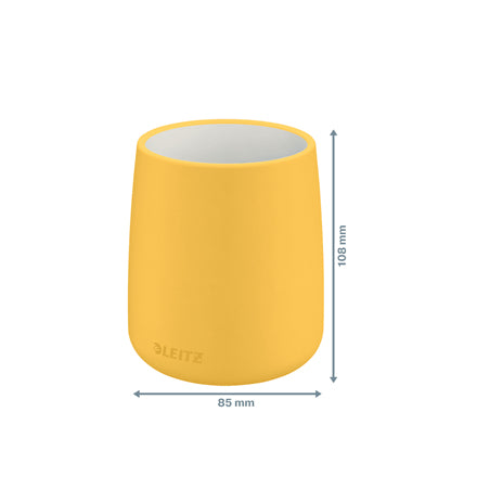 Pot crayon design cosy-jaune