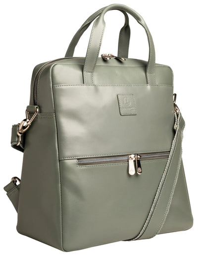 Sac à dos ordinateur 14" cuir gris - élégance et praticité