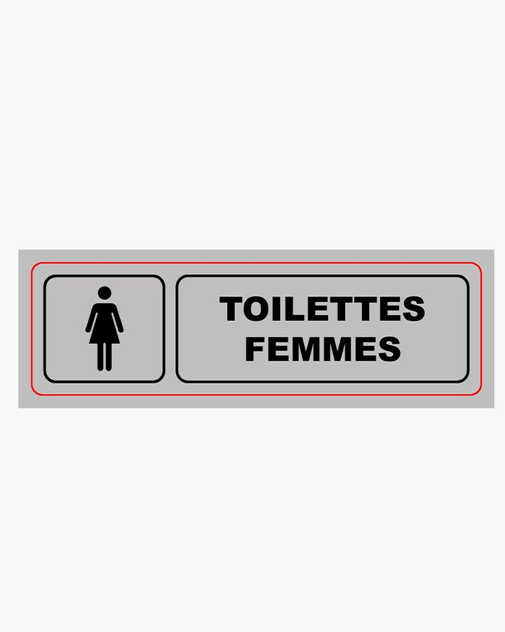 Panneau de signalisation toilettes femmes - pvc adhésif