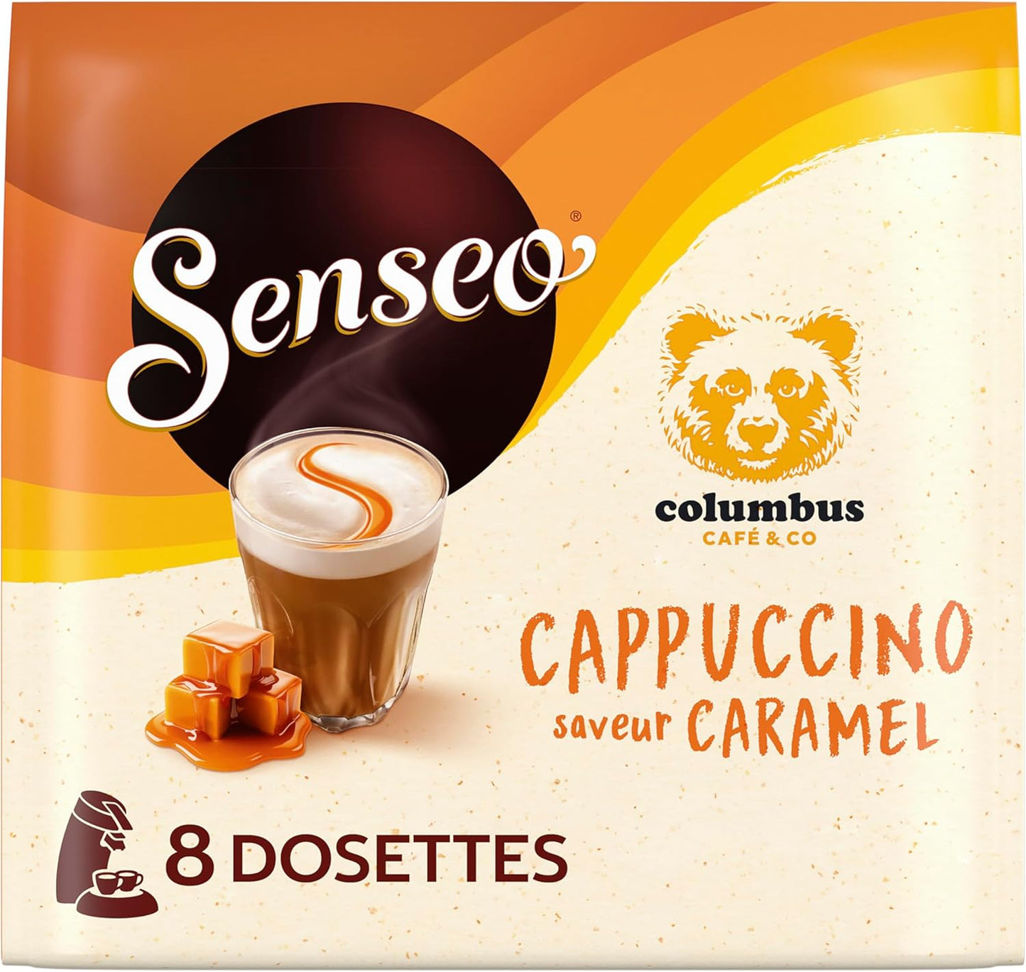 Dosettes cappuccino caramel - 80 tasses gourmandes-pour senséo