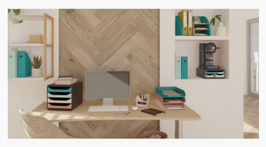 Corbeille papier skandi vieuxrose