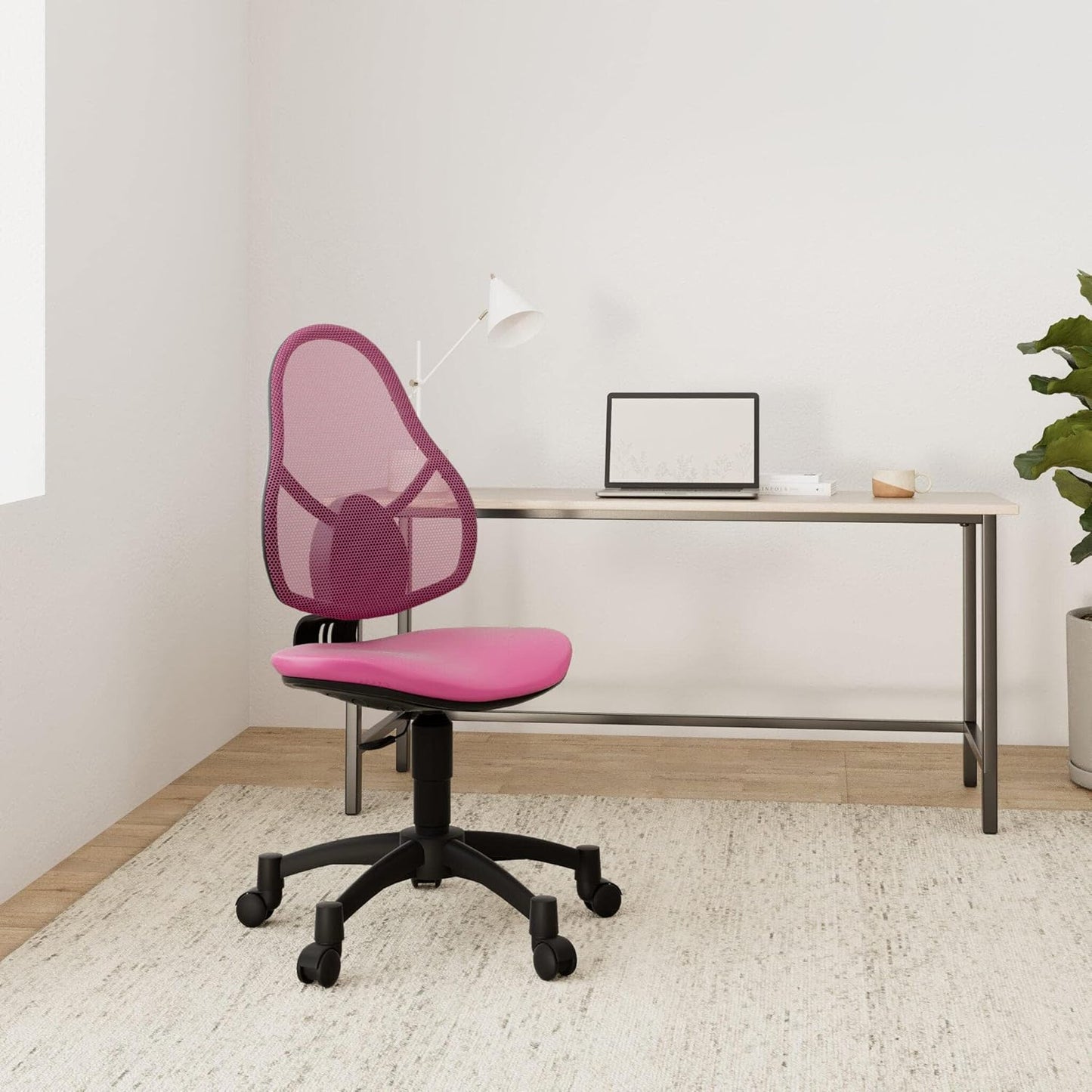 Siège de bureau enfantTopstar - rose ergonomique ajustable