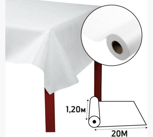 Nappe de table en rouleau - 1.20x20m -blanc