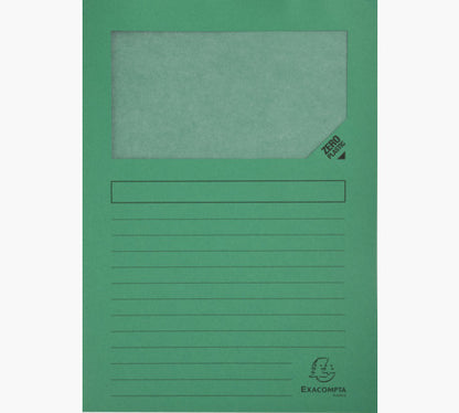 Chemises à fenêtre 22x31cm - vert foncé - paquet de 100