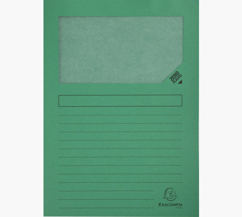 Chemises à fenêtre 22x31cm - vert foncé - paquet de 100