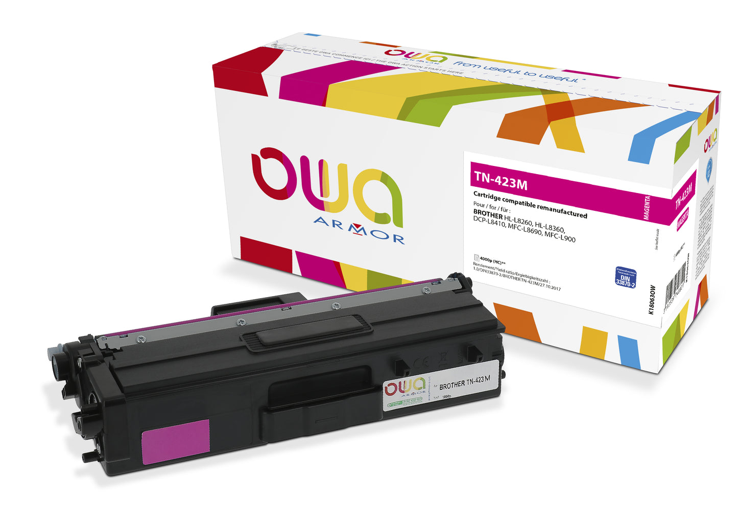 Toner remanufacturé Brother TN423M- 4000 pages-magenta