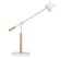Lampe de bureau LED vicky blanc/bois usb