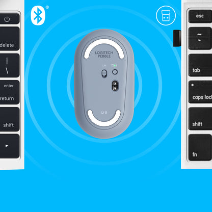 Souris sans fil pebble - clic silencieux et bluetooth