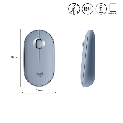 Souris sans fil pebble - clic silencieux et bluetooth