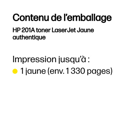 Cartouche toner HP laser jaune 201a - 1330 pages
