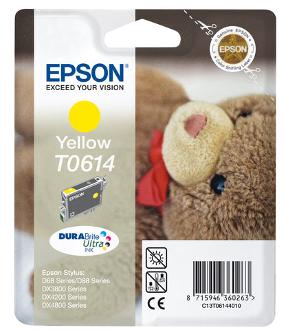 Cartouche d'encre Epson jaune t0614 - résistance à l'eau