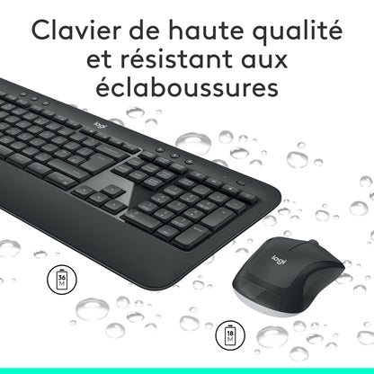 Clavier/souris sans fil mk540 - confort et précision