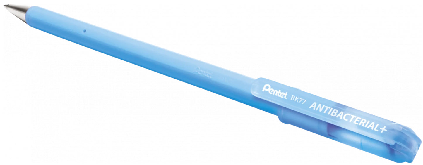 Stylo à bille rétractable antibactérien - bleu 0,7 mm