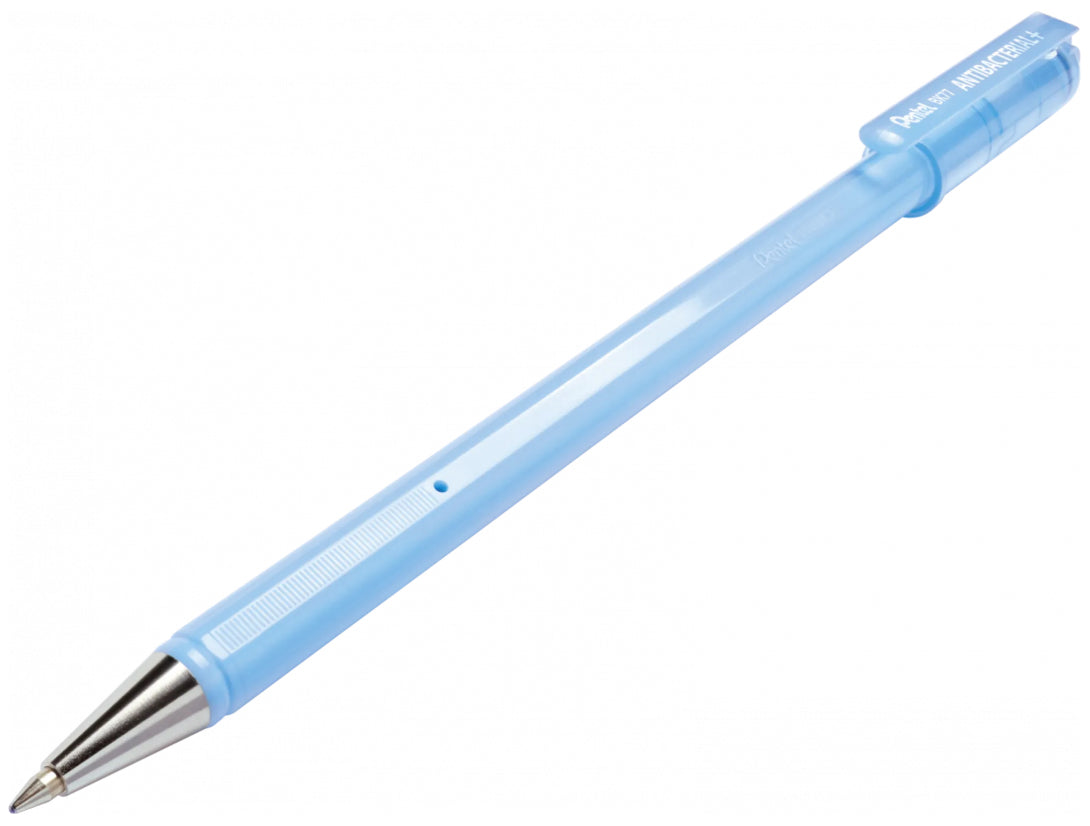 Stylo à bille rétractable antibactérien - bleu 0,7 mm