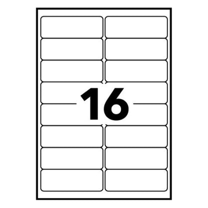 Etiquette recyclée  99.1x33.9 -15feuilles 240 etiquettes