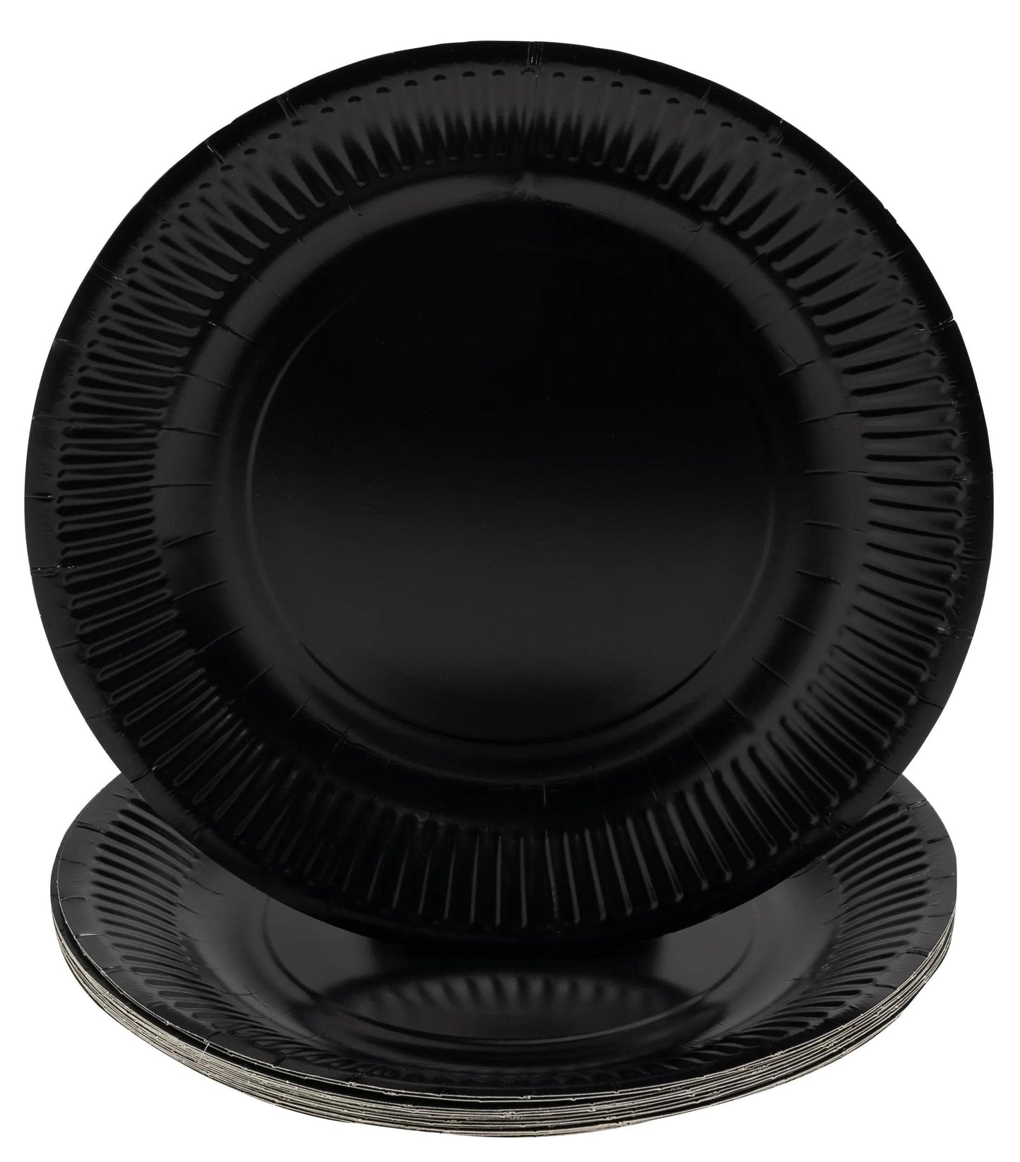 Assiette carton 23cm p/20 noir