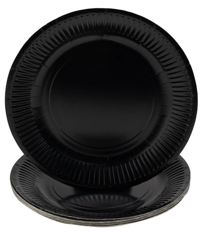 Assiette carton 23cm p/20 noir