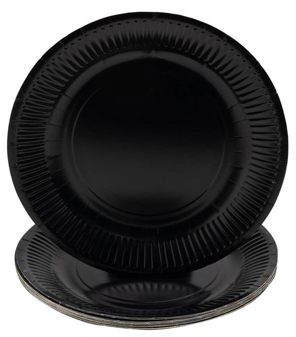 Assiette carton 23cm p/20 noir