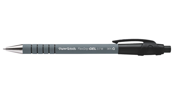 Stylo bille encre gel rétractable flexgrip rt - pointe moyenne 0,7 mm, noir