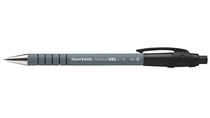 Stylo bille encre gel rétractable flexgrip rt - pointe moyenne 0,7 mm, noir