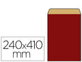 Pochette papier kraft 24x9x41cm - résistance 60g-rouge