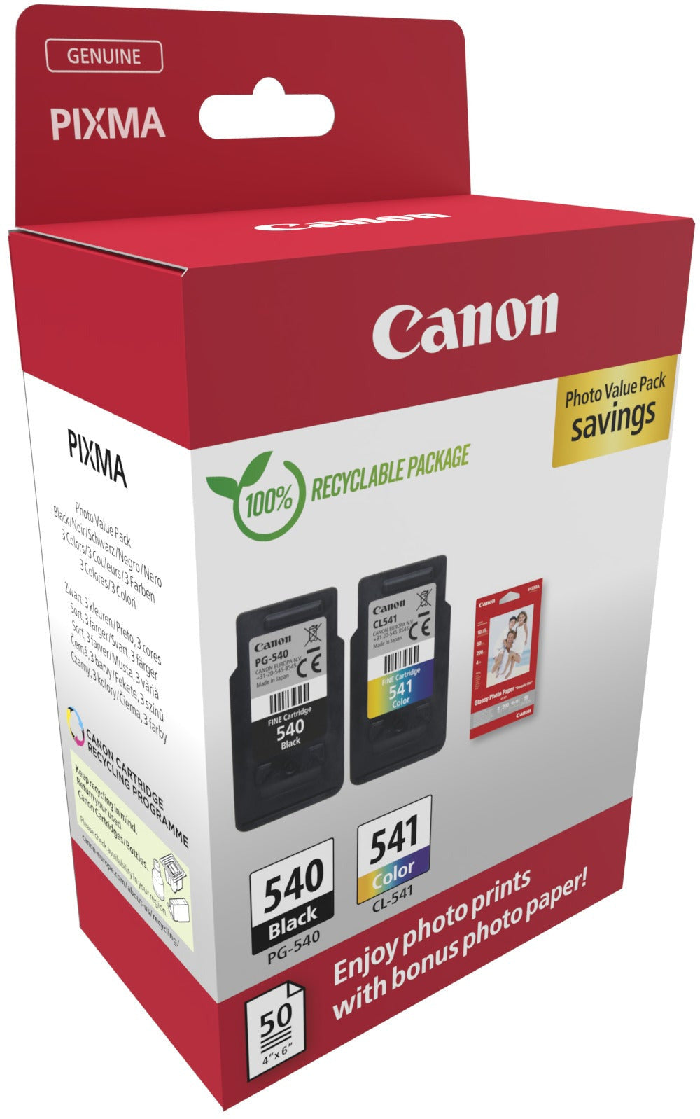 Cartouche d'encre Canon pg-540/cl-541 - pack économique