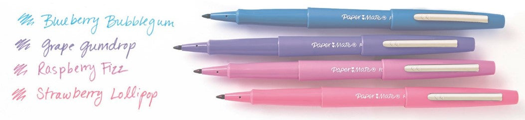 Stylos-feutres Pastel - Pointe Moyenne, 12 Couleurs