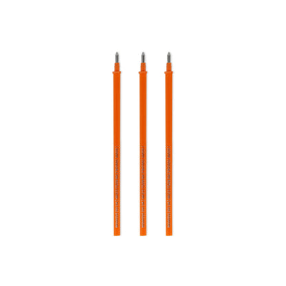 Recharges Stylo legami effaçable - Pointe 0,7 mm, Orange-pack de 3