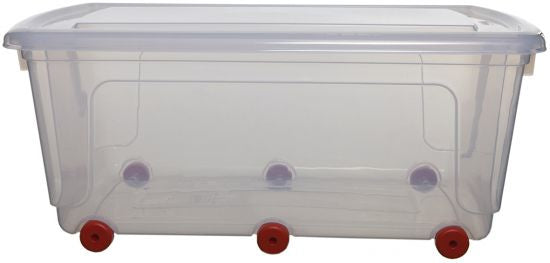 Boîte de transport 70l avec roulettes - pratique et spacieuse